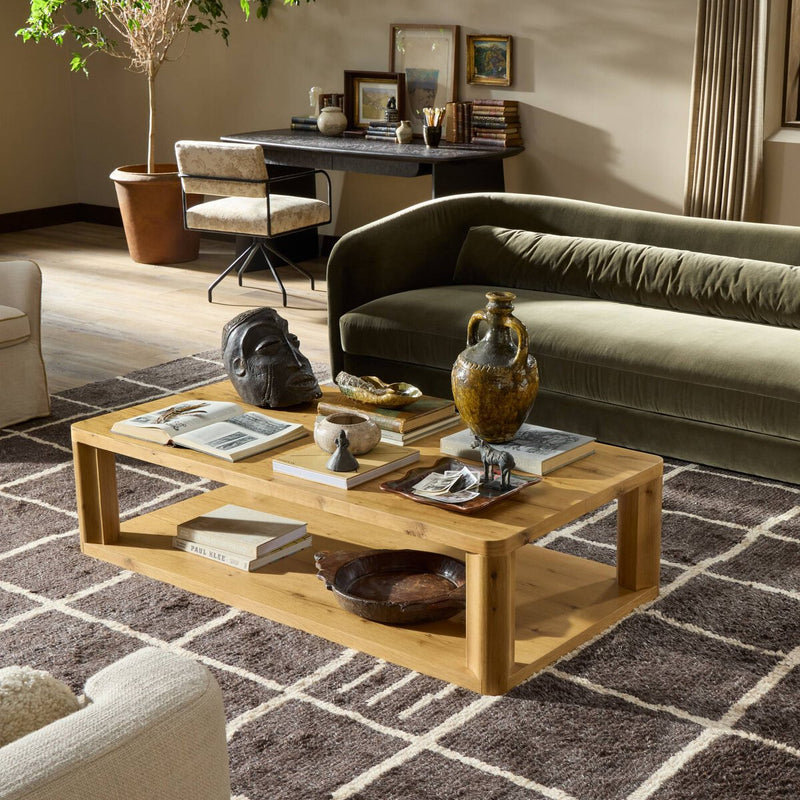 Novella Coffee Table - Natural Oak Veneer Thick Random
