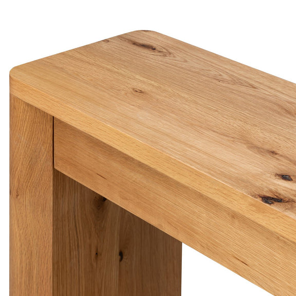 Novella Console Table - Natural Oak Veneer Thick Random
