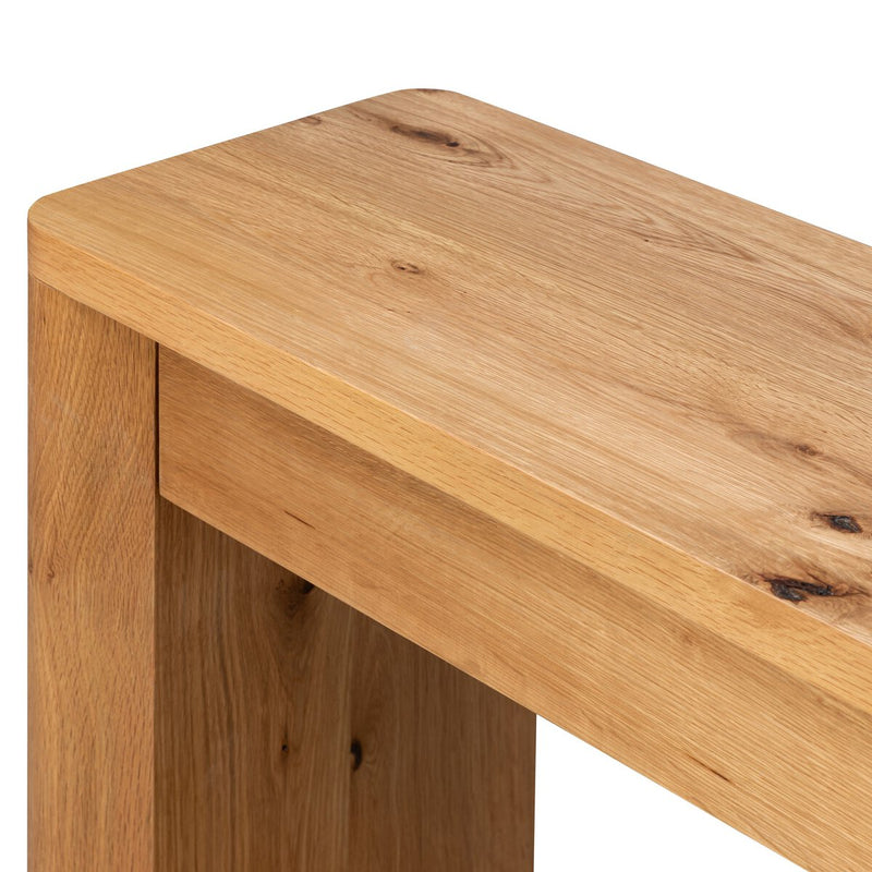 Novella Console Table - Natural Oak Veneer Thick Random