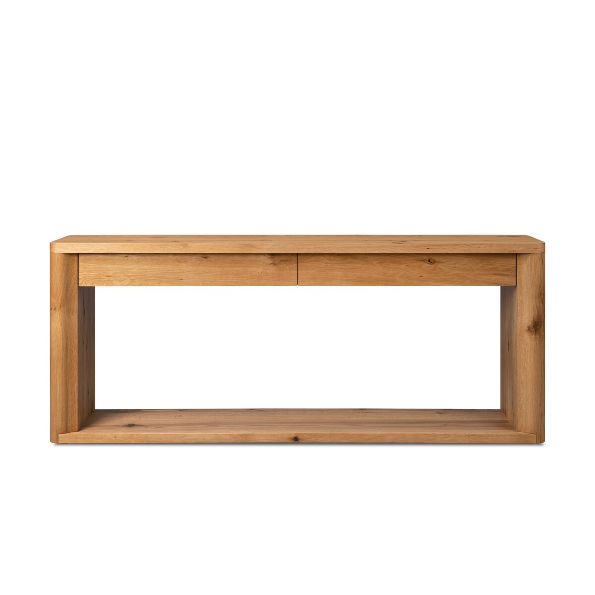 Novella Console Table - Natural Oak Veneer Thick Random