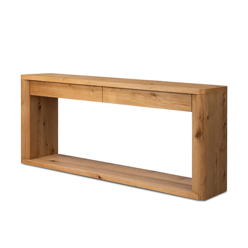 Novella Console Table - Natural Oak Veneer Thick Random