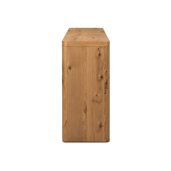 Novella Console Table - Natural Oak Veneer Thick Random