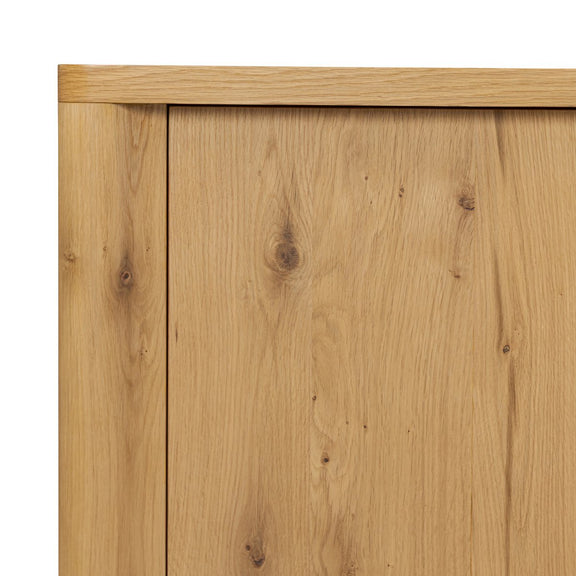 Novella Media Console - Natural Oak Veneer Thick Random