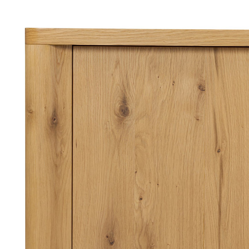 Novella Media Console - Natural Oak Veneer Thick Random