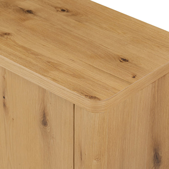 Novella Media Console - Natural Oak Veneer Thick Random