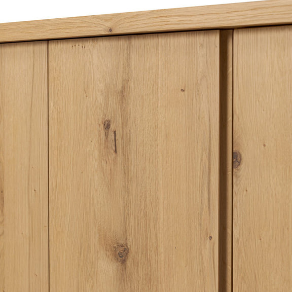 Novella Media Console - Natural Oak Veneer Thick Random
