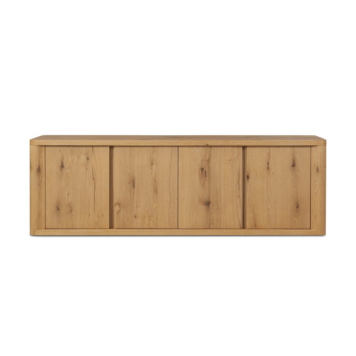 Novella Media Console - Natural Oak Veneer Thick Random