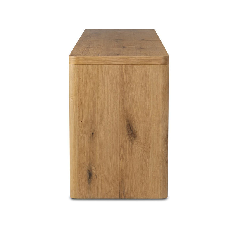 Novella Media Console - Natural Oak Veneer Thick Random