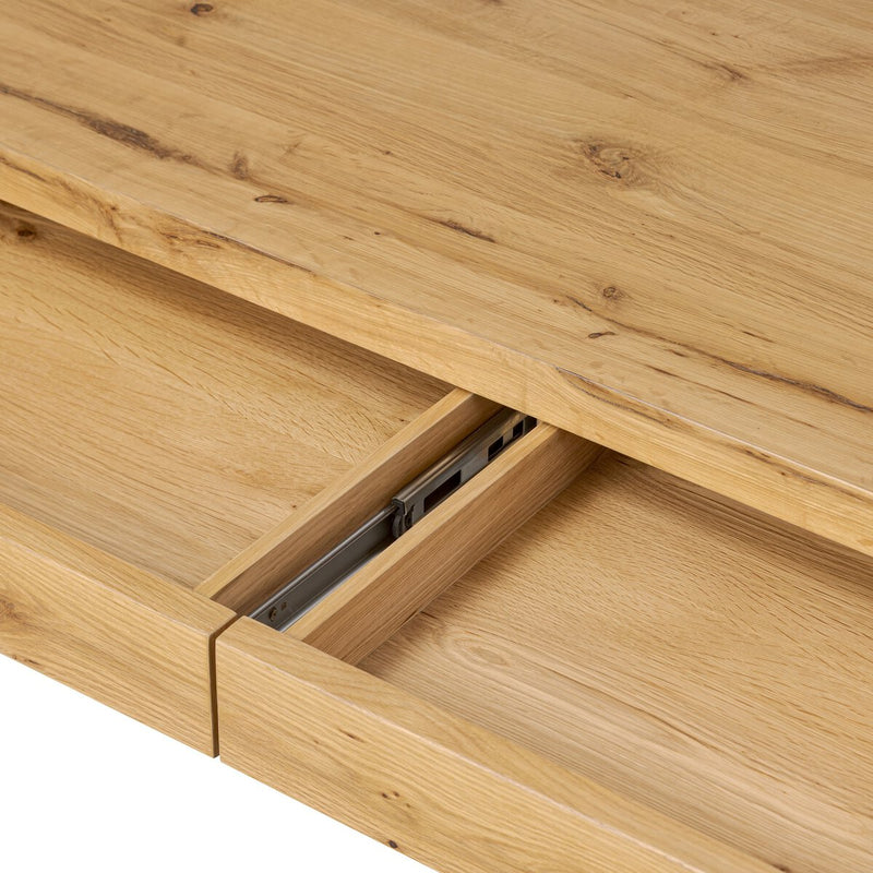 Novella Writing Desk - Natural Oak Veneer Thick Random