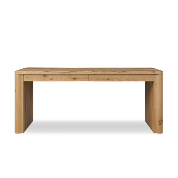 Novella Writing Desk - Natural Oak Veneer Thick Random