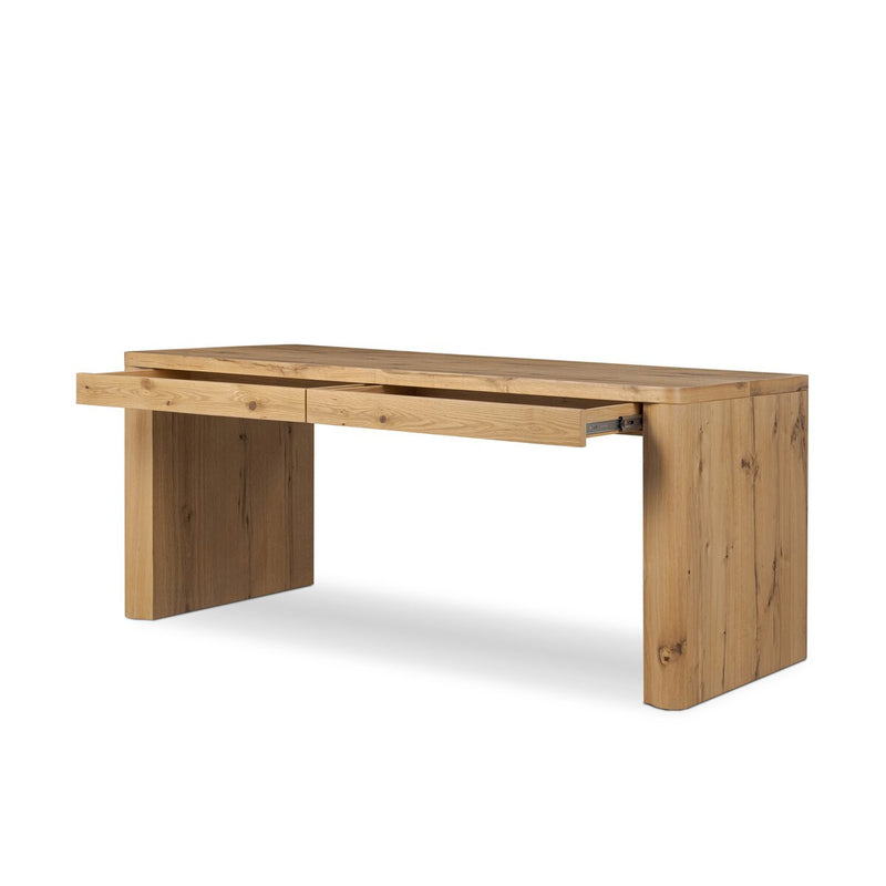 Novella Writing Desk - Natural Oak Veneer Thick Random