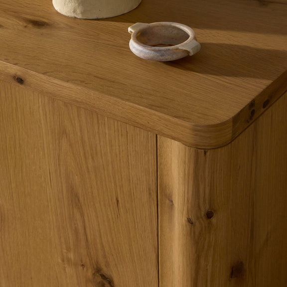 Novella Sideboard - Natural Oak Veneer Thick Random