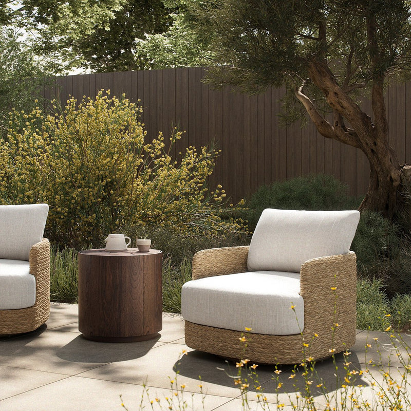 Caney Outdoor Swivel Chair - Coastal Weave