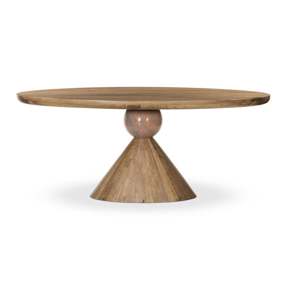 Bibianna Oval Dining Table - Smoked Honey