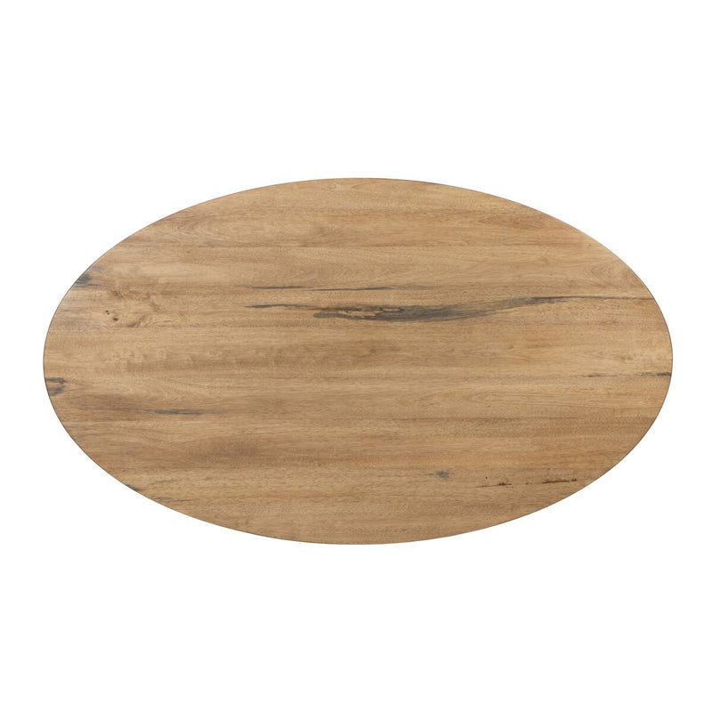 Bibianna Oval Dining Table - Smoked Honey