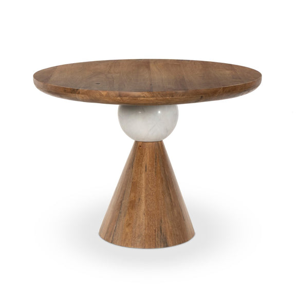 Bibianna Oval Dining Table - Honed White Marble