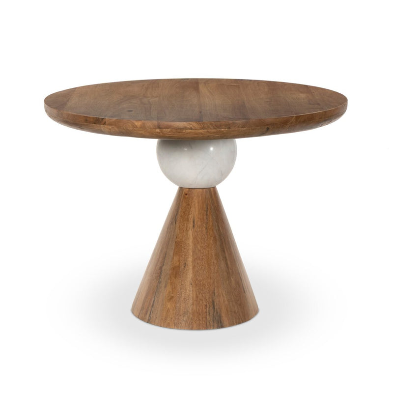 Bibianna Oval Dining Table - Honed White Marble