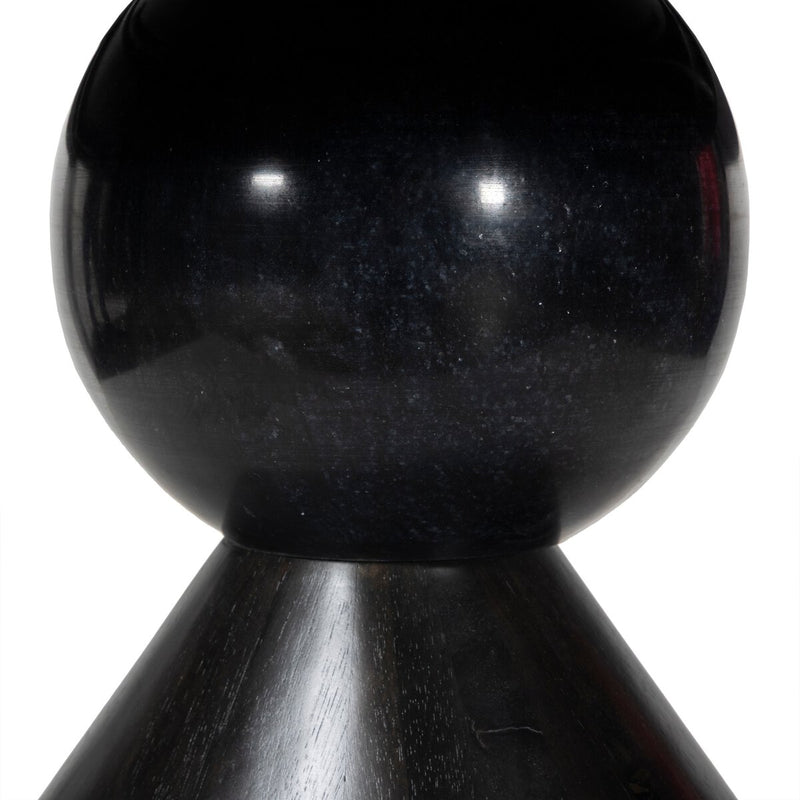 Bibianna Oval Dining Table - Worn Black Parawood