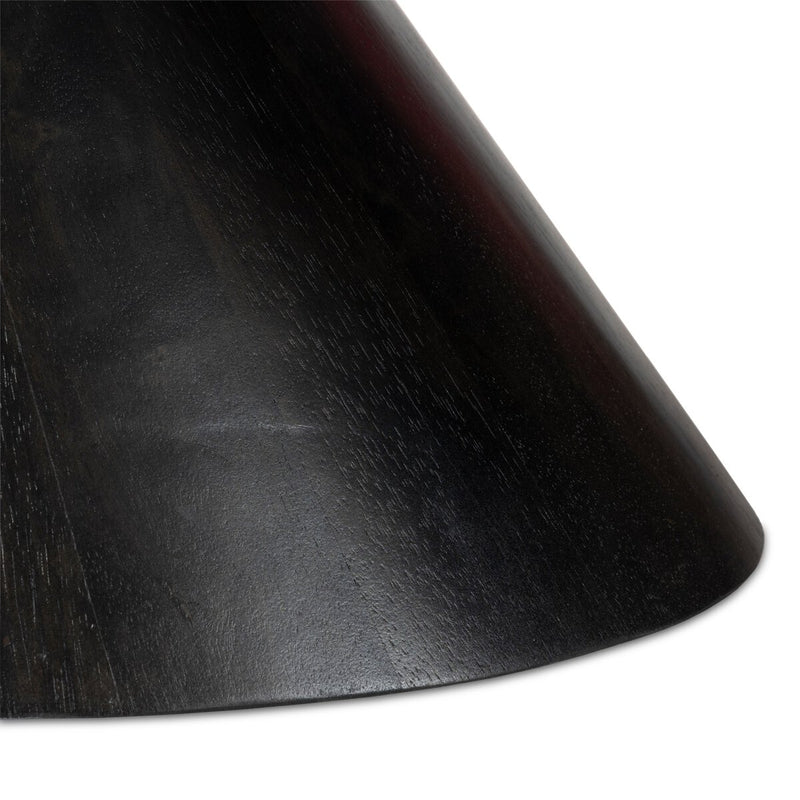 Bibianna Oval Dining Table - Worn Black Parawood