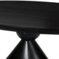 Bibianna Oval Dining Table - Worn Black Parawood