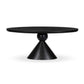 Bibianna Oval Dining Table - Worn Black Parawood