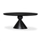 Bibianna Oval Dining Table - Worn Black Parawood