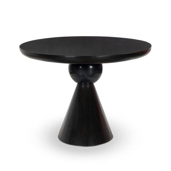 Bibianna Oval Dining Table - Worn Black Parawood