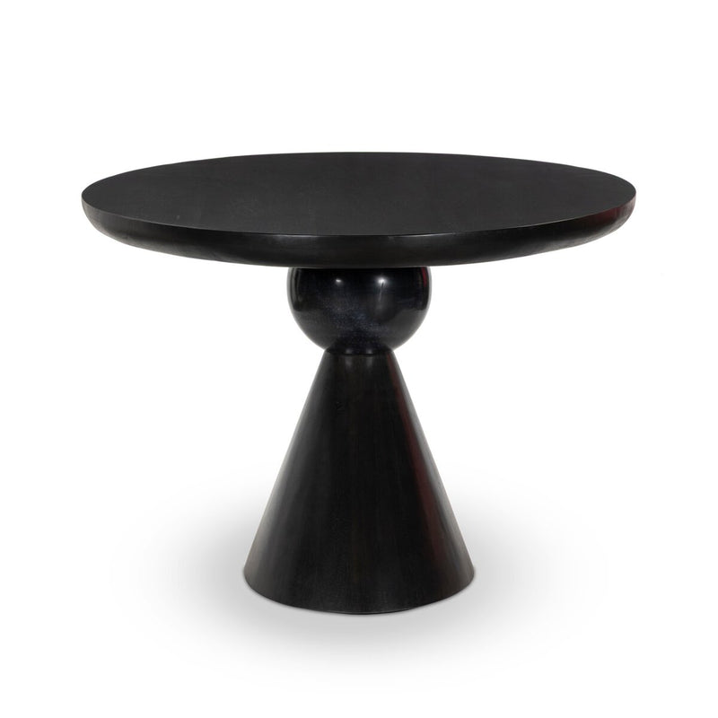 Bibianna Oval Dining Table - Worn Black Parawood