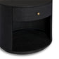 Amelia Oval One Drawer Nightstand - Black Linen