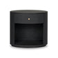 Amelia Oval One Drawer Nightstand - Black Linen