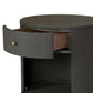 Amelia Oval One Drawer Nightstand - Dark Green Lacquered Linen