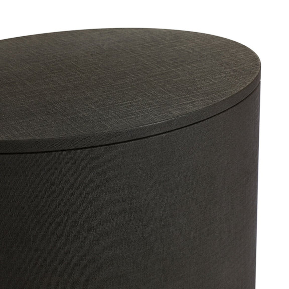 Amelia Oval One Drawer Nightstand - Dark Green Lacquered Linen