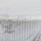 Oranda Round Dining Table - Polished White Marble & Sealant