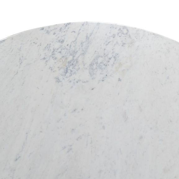 Oranda Round Dining Table - Polished White Marble & Sealant