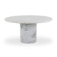 Oranda Round Dining Table - Polished White Marble & Sealant