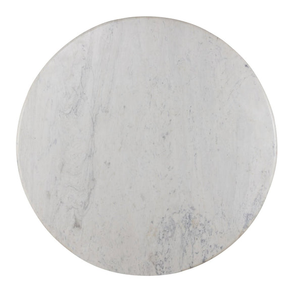 Oranda Round Dining Table - Polished White Marble & Sealant