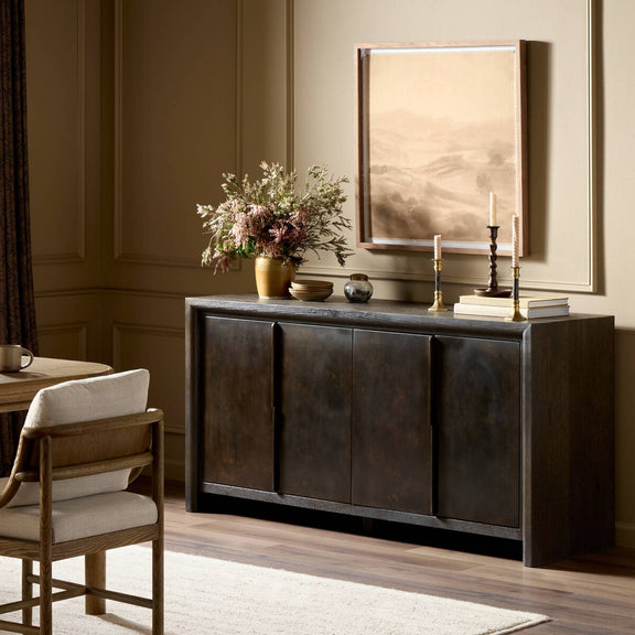 Arlington 4 Door Sideboard - Espresso Oak Veneer