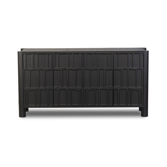 Ezri 4 Door Sideboard - Black Oak