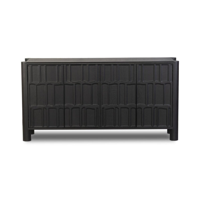 Ezri 4 Door Sideboard - Black Oak
