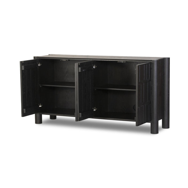 Ezri 4 Door Sideboard - Black Oak