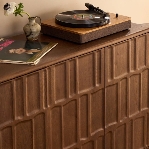 Ezri 4 Door Sideboard - Cocoa Oak