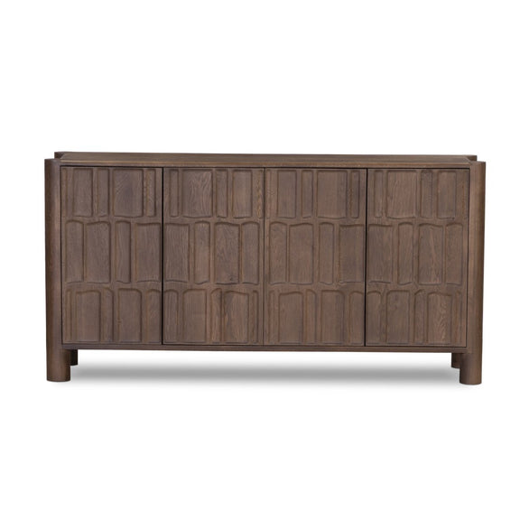 Ezri 4 Door Sideboard - Cocoa Oak