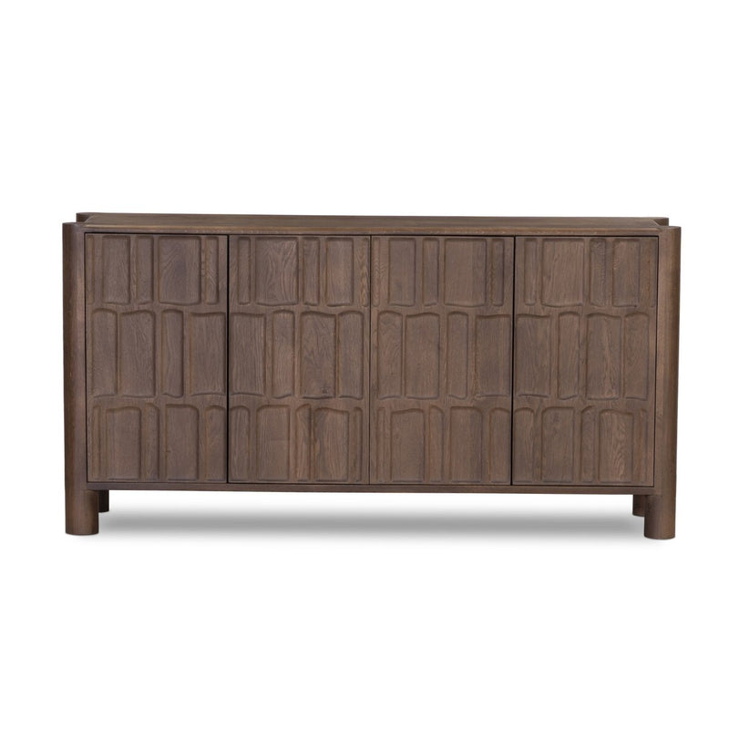 Ezri 4 Door Sideboard - Cocoa Oak