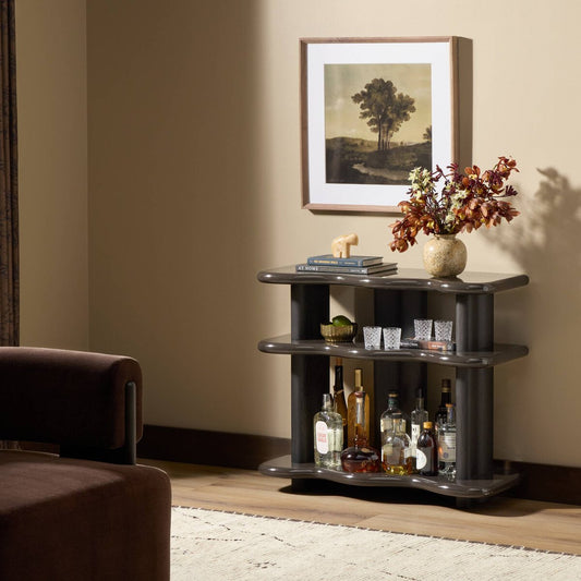 Salton Bookshelf - Worn Black Oak