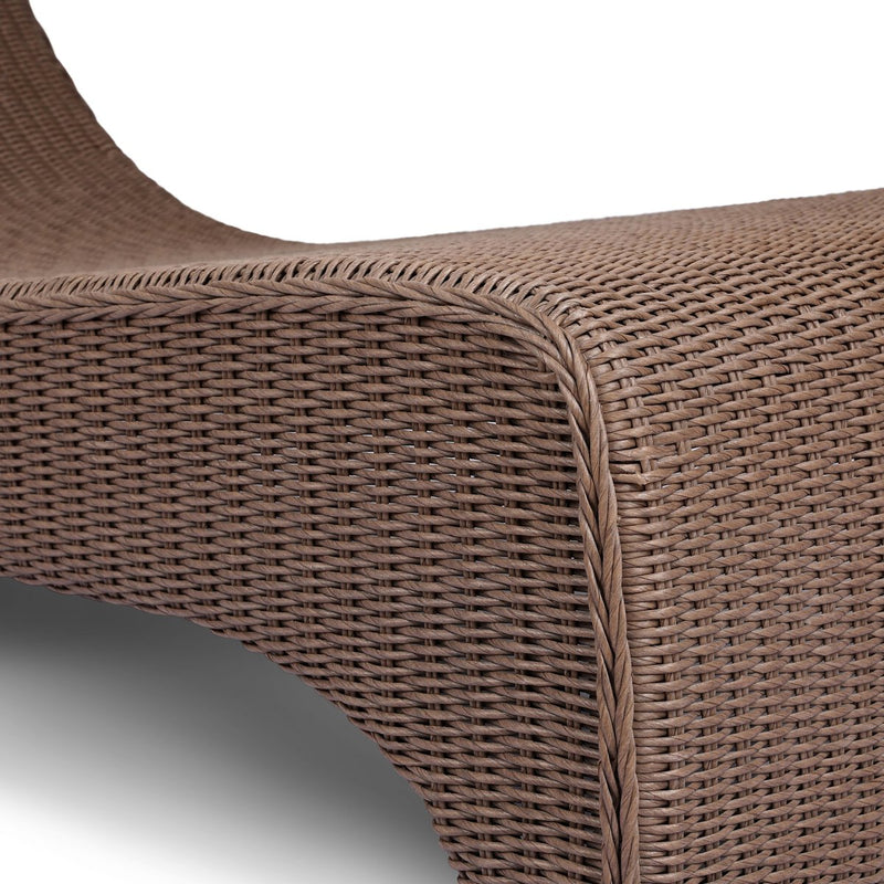 Mazu Outdoor Chaise - Tanned Weave