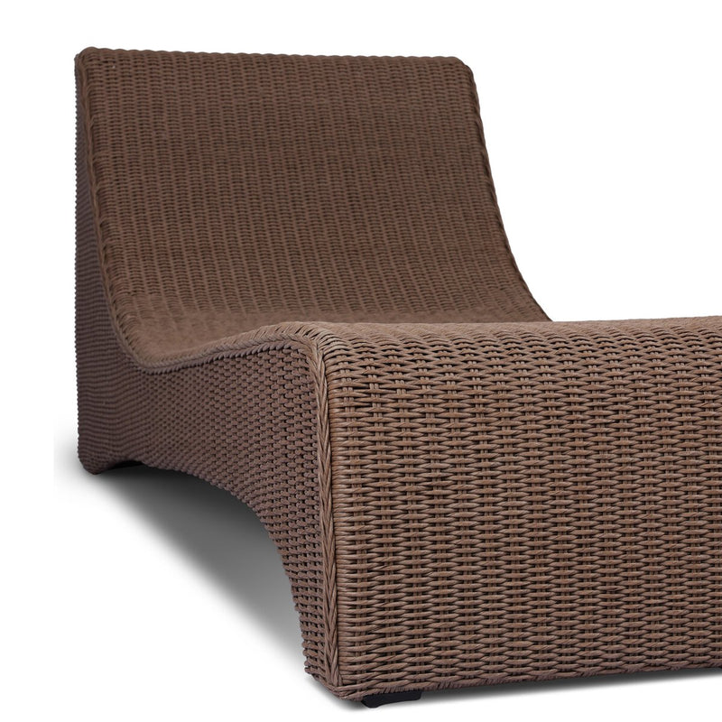 Mazu Outdoor Chaise - Tanned Weave