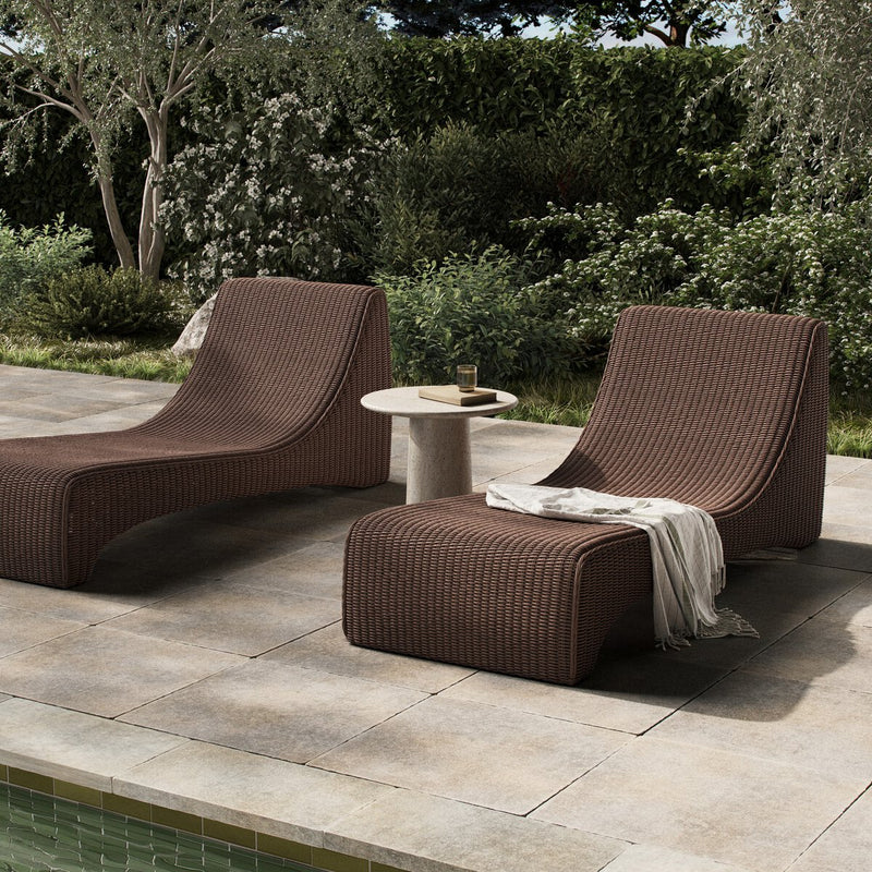 Mazu Outdoor Chaise - Tanned Weave
