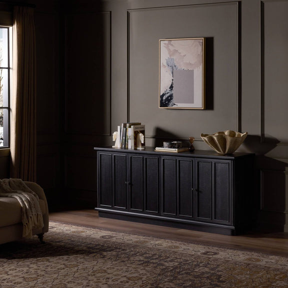 Arnaud Sideboard - Black Paper Cane