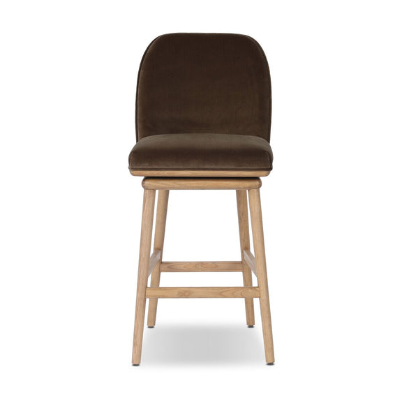Camden Swivel Bar + Counter Stool - Surrey Mink