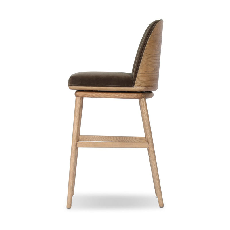 Camden Swivel Bar + Counter Stool - Surrey Mink